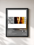 #noir Tableau de l'album Gli altri siamo noi de Umberto Tozzi, cadre noir, imprimé et encadré en France