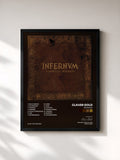 #noir Tableau de l'album Infernum de Claver Gold, cadre noir, imprimé et encadré en France