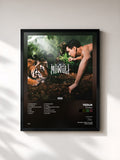 #noir Tableau de l'album Mowgli de Tedua, cadre noir, imprimé et encadré en France