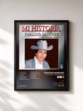 #noir Tableau de l'album Mi Historia: Chalino Sánchez de Chalino Sanchez, cadre noir, imprimé et encadré en France