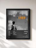 #noir Tableau de l'album 1989 de Kölsch, cadre noir, imprimé et encadré en France