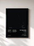 #noir Tableau de l'album The Black Light de The Ting Tings, cadre noir, imprimé et encadré en France