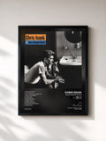#noir Tableau de l'album Heart Shaped World de Chris Isaak, cadre noir, imprimé et encadré en France