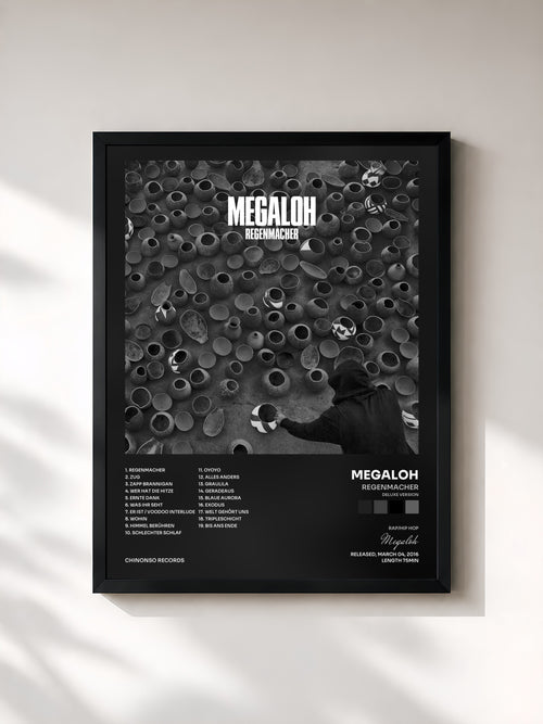 Megaloh · Regenmacher (Deluxe Version) — Affiche encadrée