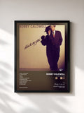 #noir Tableau de l'album Stuck on You de Bobby Caldwell, cadre noir, imprimé et encadré en France