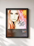#noir Tableau de l'album There You'll Be de Faith Hill, cadre noir, imprimé et encadré en France