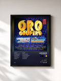 #noir Tableau de l'album Oro Grupero de Los Bukis, cadre noir, imprimé et encadré en France