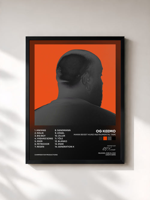 OG Keemo · Mann Beisst Hund Instrumental Tape — Affiche encadrée