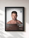 #noir Tableau de l'album 2.0 de Brett Young, cadre noir, imprimé et encadré en France