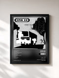 #noir Tableau de l'album Cidade Cinza de CPM 22, cadre noir, imprimé et encadré en France