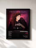 #noir Tableau de l'album 80-15 de Amanda Miguel, cadre noir, imprimé et encadré en France