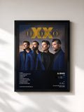 #noir Tableau de l'album XX de Il Divo, cadre noir, imprimé et encadré en France