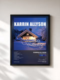 #noir Tableau de l'album Yuletide Hideaway de Karrin Allyson, cadre noir, imprimé et encadré en France