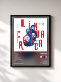 #noir Tableau de l'album Língua Franca de Emicida, cadre noir, imprimé et encadré en France