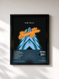#noir Tableau de l'album Formentera de Metric, cadre noir, imprimé et encadré en France