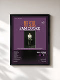 #noir Tableau de l'album Mr. Soul de Sam Cooke, cadre noir, imprimé et encadré en France