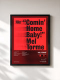 #noir Tableau de l'album Comin' Home Baby de Mel Tormé, cadre noir, imprimé et encadré en France