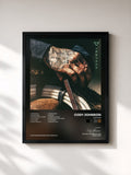 #noir Tableau de l'album Leather de Cody Johnson, cadre noir, imprimé et encadré en France