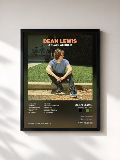 Dean Lewis · A Place We Knew — Affiche encadrée