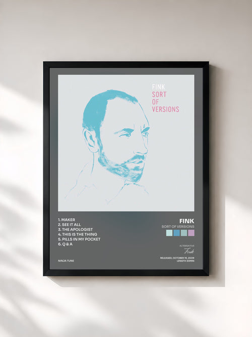 Fink · Sort Of Versions — Affiche encadrée