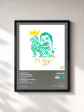#noir Tableau de l'album The King, Vol. 3 de Khaled, cadre noir, imprimé et encadré en France