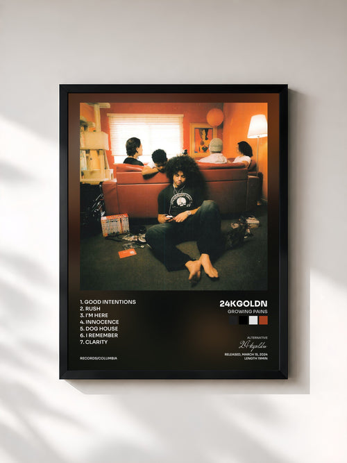 24kgoldn · Growing Pains — Affiche encadrée