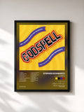 #noir Tableau de l'album Godspell (2001 National Touring Cast) de Stephen Schwartz, cadre noir, imprimé et encadré en France