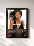 #noir Tableau de l'album Thank You de Jamelia, cadre noir, imprimé et encadré en France