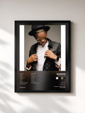 #noir Tableau de l'album SKYROLYRICS de Silento, cadre noir, imprimé et encadré en France