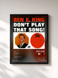 #noir Tableau de l'album Don't Play That Song de Ben E. King, cadre noir, imprimé et encadré en France