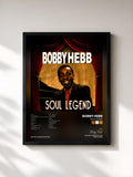 #noir Tableau de l'album Soul Legend de Bobby Hebb, cadre noir, imprimé et encadré en France