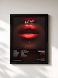 #noir Tableau de l'album Red Lips de Cerrone, cadre noir, imprimé et encadré en France