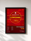 #noir Tableau de l'album Le professionnel (Bande originale du film) de Ennio Morricone, cadre noir, imprimé et encadré en France
