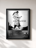 #noir Tableau de l'album 1985-2003 Je joue de la guitare de Jean Leloup, cadre noir, imprimé et encadré en France