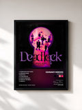 #noir Tableau de l'album Deadlock de Xdinary Heroes, cadre noir, imprimé et encadré en France