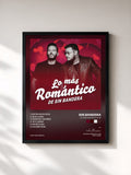 #noir Tableau de l'album Lo Más Romántico de de Sin Bandera, cadre noir, imprimé et encadré en France