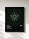 #noir Tableau de l'album Wide Awake de HAEVN, cadre noir, imprimé et encadré en France