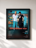 #noir Tableau de l'album Underground Trap de Teesy, cadre noir, imprimé et encadré en France