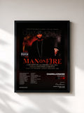 #noir Tableau de l'album Man On Fire de Chamillionaire, cadre noir, imprimé et encadré en France