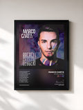 #noir Tableau de l'album Bagagli Leggeri de Marco Carta, cadre noir, imprimé et encadré en France