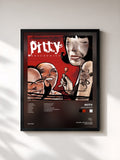 #noir Tableau de l'album Anacrônico de Pitty, cadre noir, imprimé et encadré en France