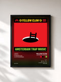 #noir Tableau de l'album Amsterdam Trap Music de Yellow Claw, cadre noir, imprimé et encadré en France
