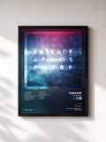 #noir Tableau de l'album Atmosphere de Kaskade, cadre noir, imprimé et encadré en France