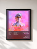 #noir Tableau de l'album Gasanova de Yung Gravy, cadre noir, imprimé et encadré en France