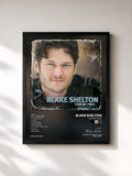 #noir Tableau de l'album Startin' Fires de Blake Shelton, cadre noir, imprimé et encadré en France