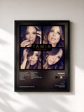 #noir Tableau de l'album Love Life de Tamia, cadre noir, imprimé et encadré en France