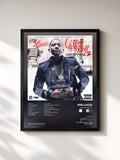 #noir Tableau de l'album Wish Me Well 2 de YFN Lucci, cadre noir, imprimé et encadré en France