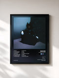 #noir Tableau de l'album Nobody's Home de Bakar, cadre noir, imprimé et encadré en France