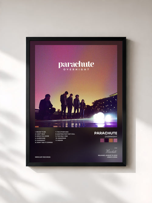 Parachute · Overnight — Affiche encadrée