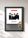 #noir Tableau de l'album Dure limite (Remasterisé en 2015) de Telephone, cadre noir, imprimé et encadré en France